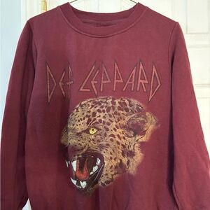 Women’s men’s unisex vintage Def Leppard sweatshirt concert size medium #808